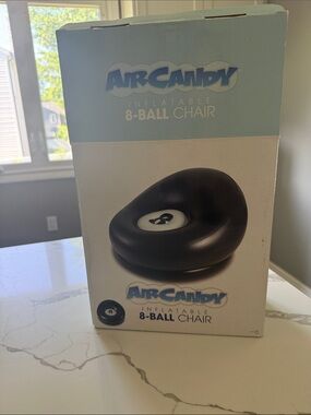 Inflatable 8-Ball Chair in Black new